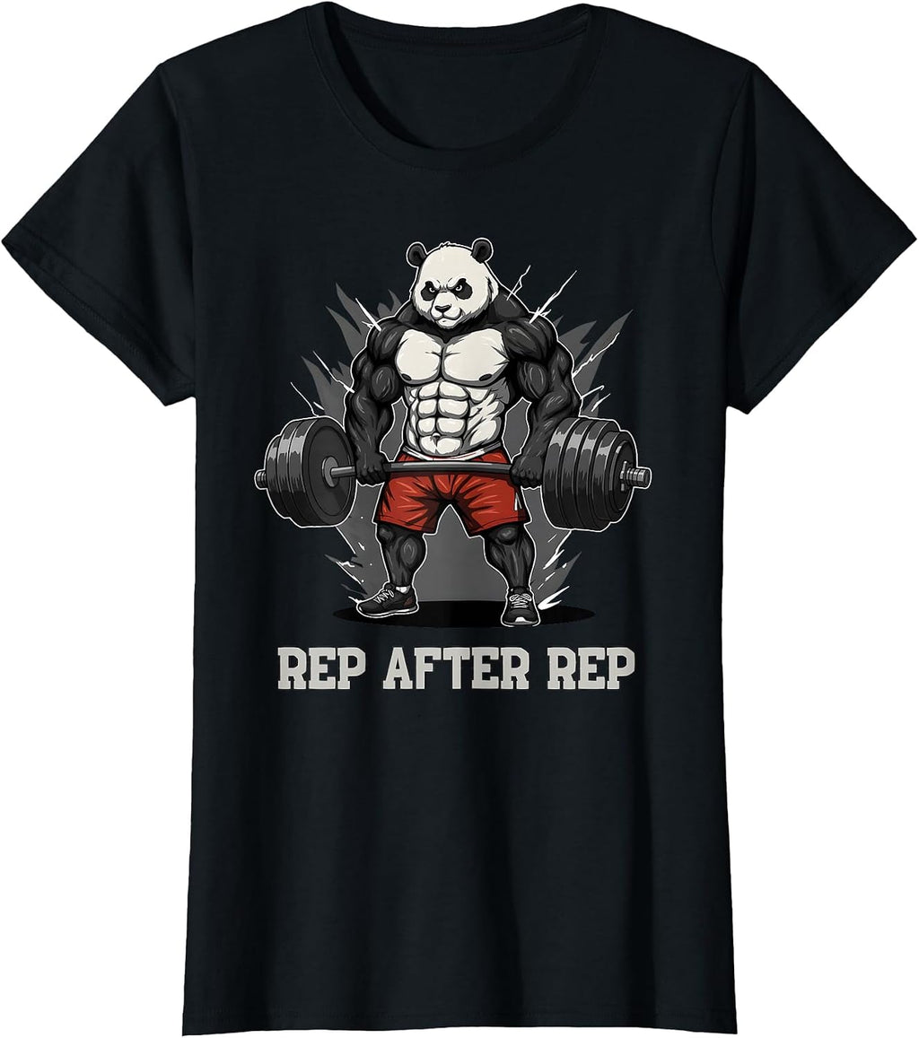 Funny Panda Gym Anime Graphic Workout Clothing