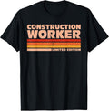 Construction Worker Retro Sunrise T-Shirt
