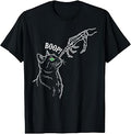 Skeleton Cat Boop Funny Spooky Halloween T-Shirt