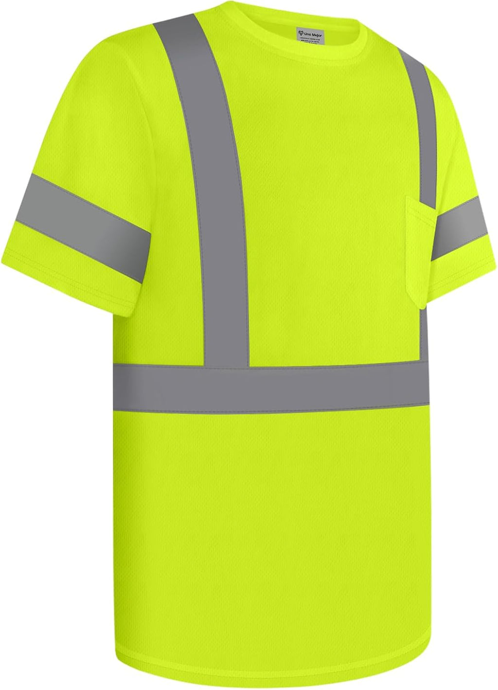 Work Shirts for Men ConstrUCRtion Class 3 High Visibility Shirts, Hi Vis Reflective Safety T-Shirts for Men Women, Short Sleeve Work Shirts, Durable to Use, UCR-Yellow XL