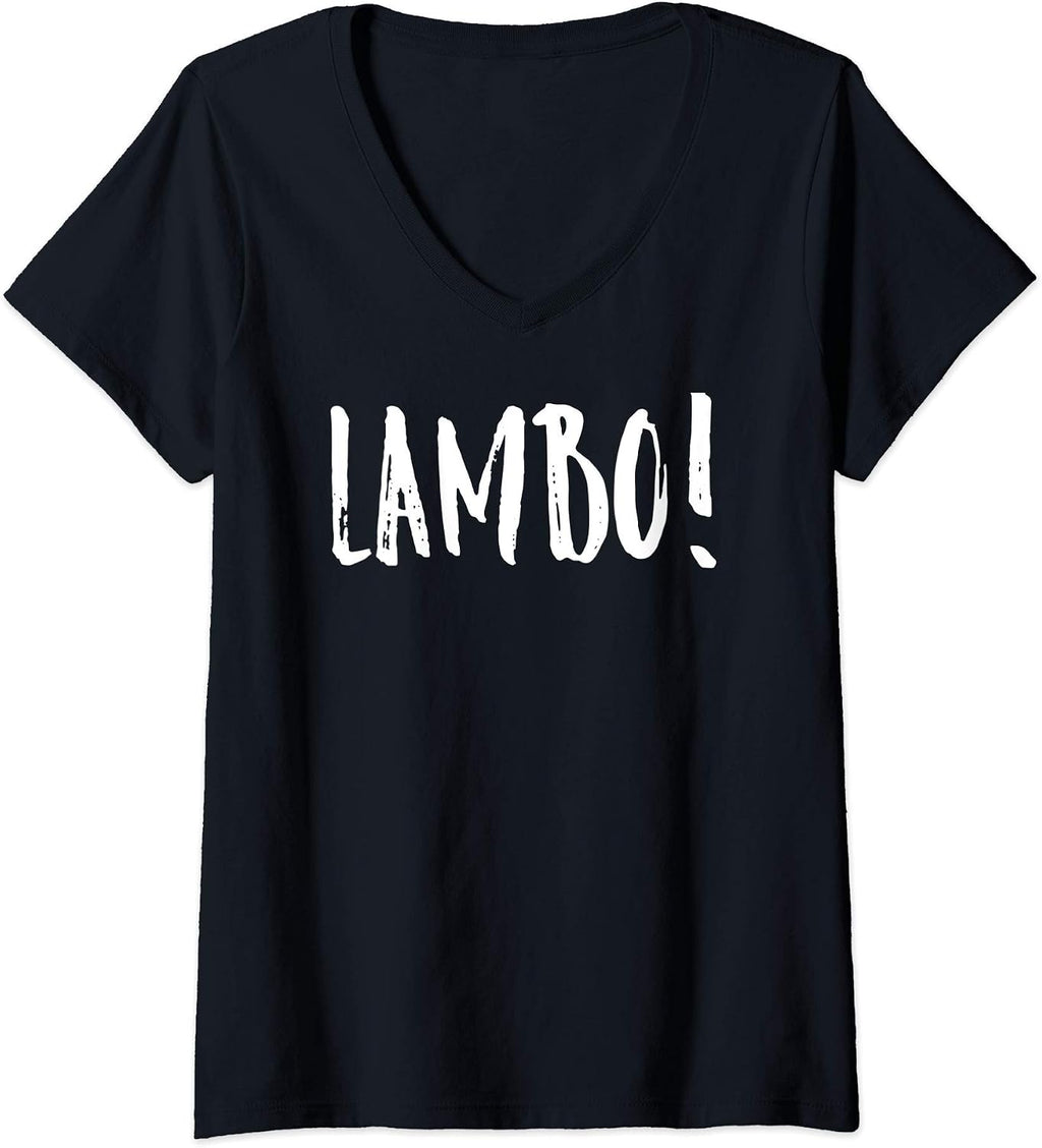 Womens Lambo-Made Funny Rap Saying Graphic Gift V-Neck T-Shirt