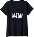 Womens Lambo-Made Funny Rap Saying Graphic Gift V-Neck T-Shirt