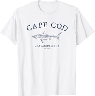 Vintage Cape Cod Souvenir Shark Retro Mens Women Boys Girls T-Shirt