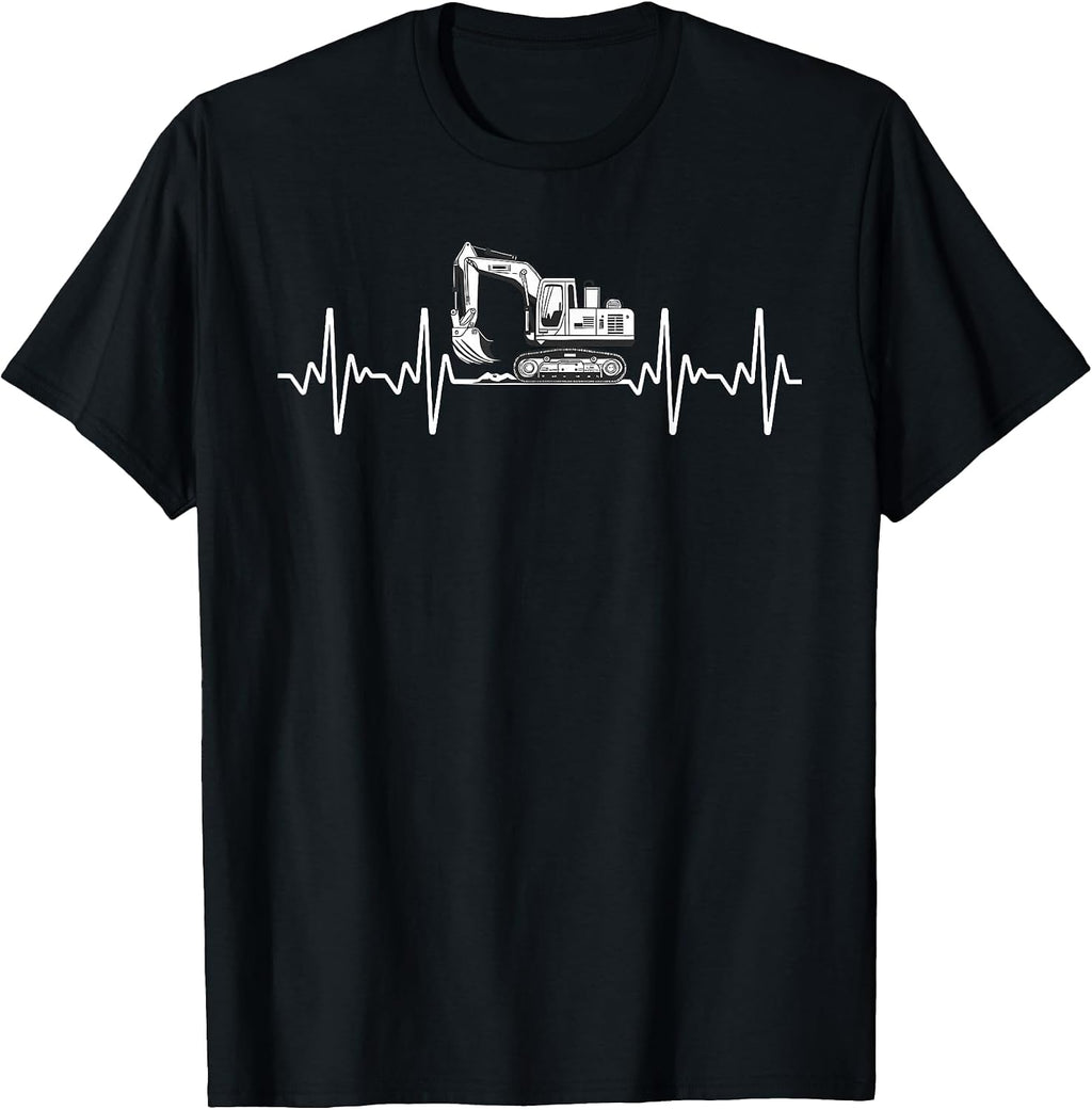 Funny Excavator Art for Men Women Heavy Machinery Excavator T-Shirt