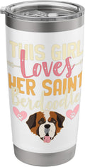 This Girl Loves Her Saint Berdoodle Shirt Funny Dog Lovers Stainless Steel Insulated Tumbler