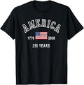 America 250 Years 1776 2026 USA United States Flag 4th July T-Shirt