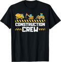 Construction Crew Worker Excavator Boys Girls Kids T-Shirt