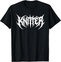 Knitter Heavy Metal Gothic Lettering T-Shirt