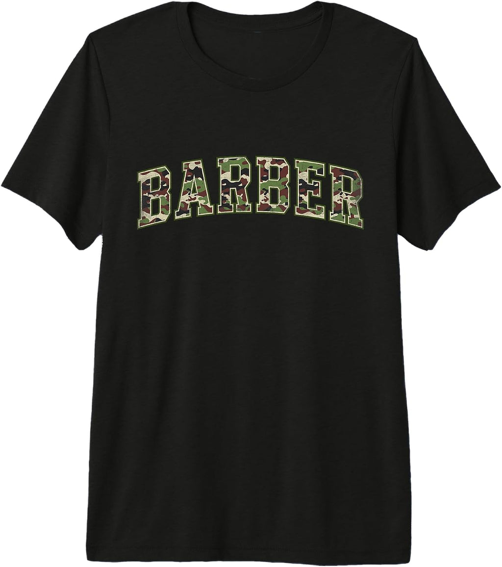 Camo Barber Varsity Design