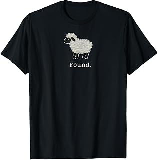 Found Minimalist Sheep Christian Psalm 23 Lamb Christian T-Shirt