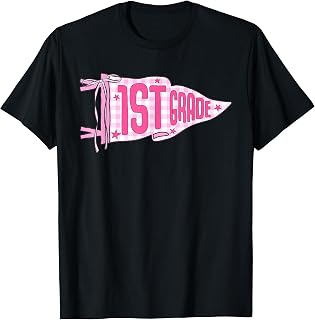 Back to School First 1st Grade Pennant Flag Teacher Student T-Shirt