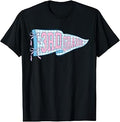 Blue Gingham 3rd Grade Colorful School Pennant Teacher T-Shirt