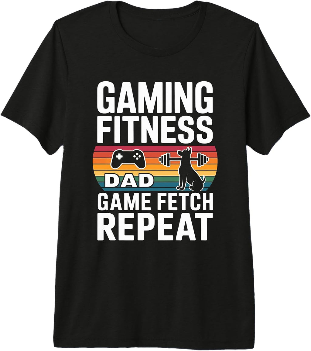 Gaming Fitness Dad Dog Workout Gamer