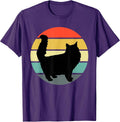 Funny Fluffy Black Cat Vintage Retro Style Gift