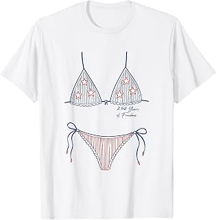 Bikini American Flag Cover-Up, 4th of July USA Patriotic T-Shirt
