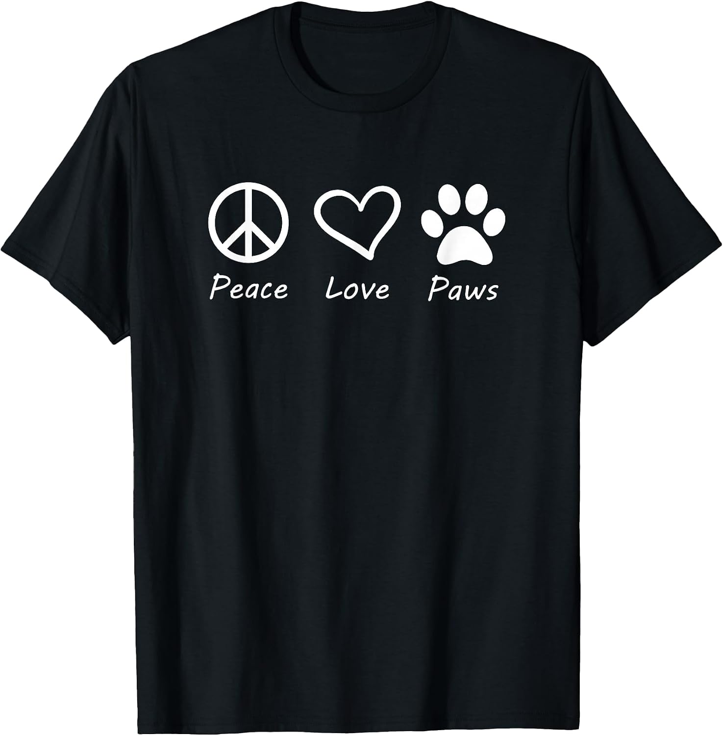 Peace Love Paws Shirt: Cute Dog Cat Lover T-Shirt