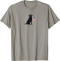 Black Labrador Retriever Holding American USA Flag 4 of July T-Shirt