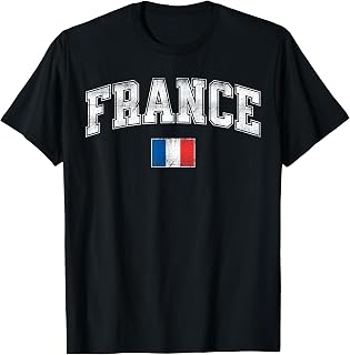 Retro Vintage France| Women Men Kids French Flag T-Shirt