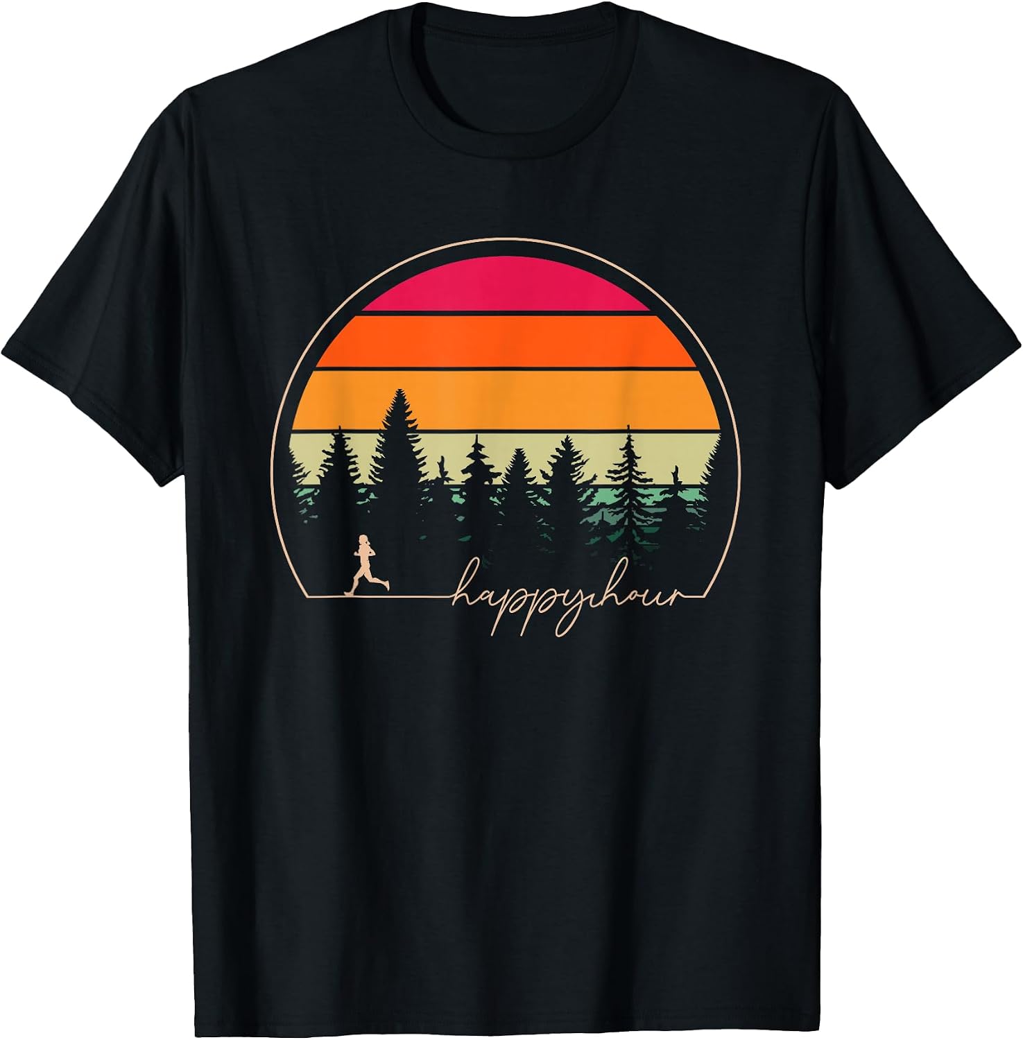 Happy Hour Tee For Runners And Running Workout
