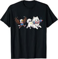 Funny Samoyed Dog American USA Flag Memorial Day 4th of July T-Shirt