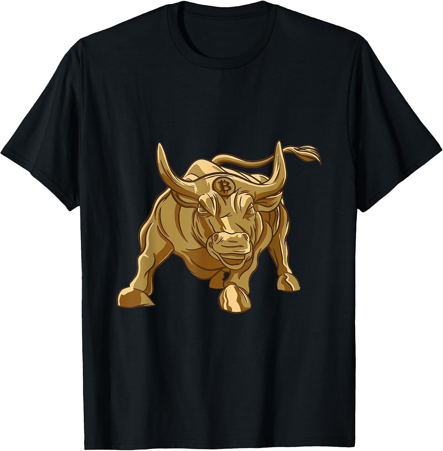 Bitcoin Crypto Golden Bull Men Women Tees