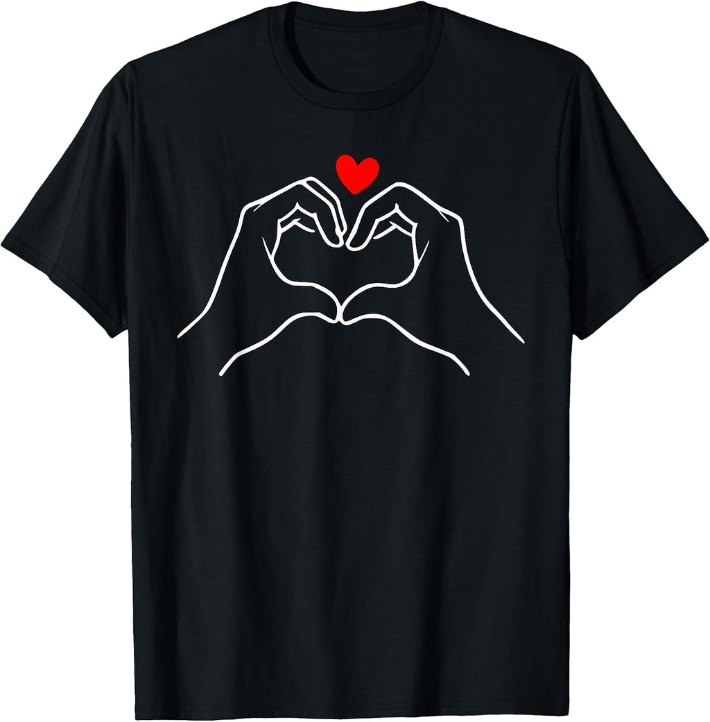 Minimal Love Hands Heart Simple Romantic Line Art
