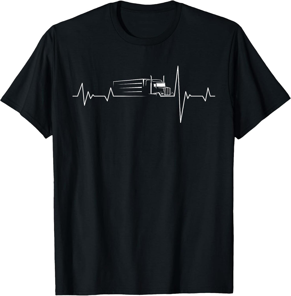 Trucker heartbeat semi-trailer gift idea