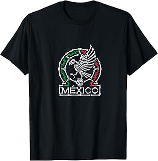 Mexico Soccer Fan Eagle Skeleton Bones Vintage Mexican Color T-Shirt