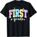 Back to School Checkered First Grade Team Teacher Students T-Shirt