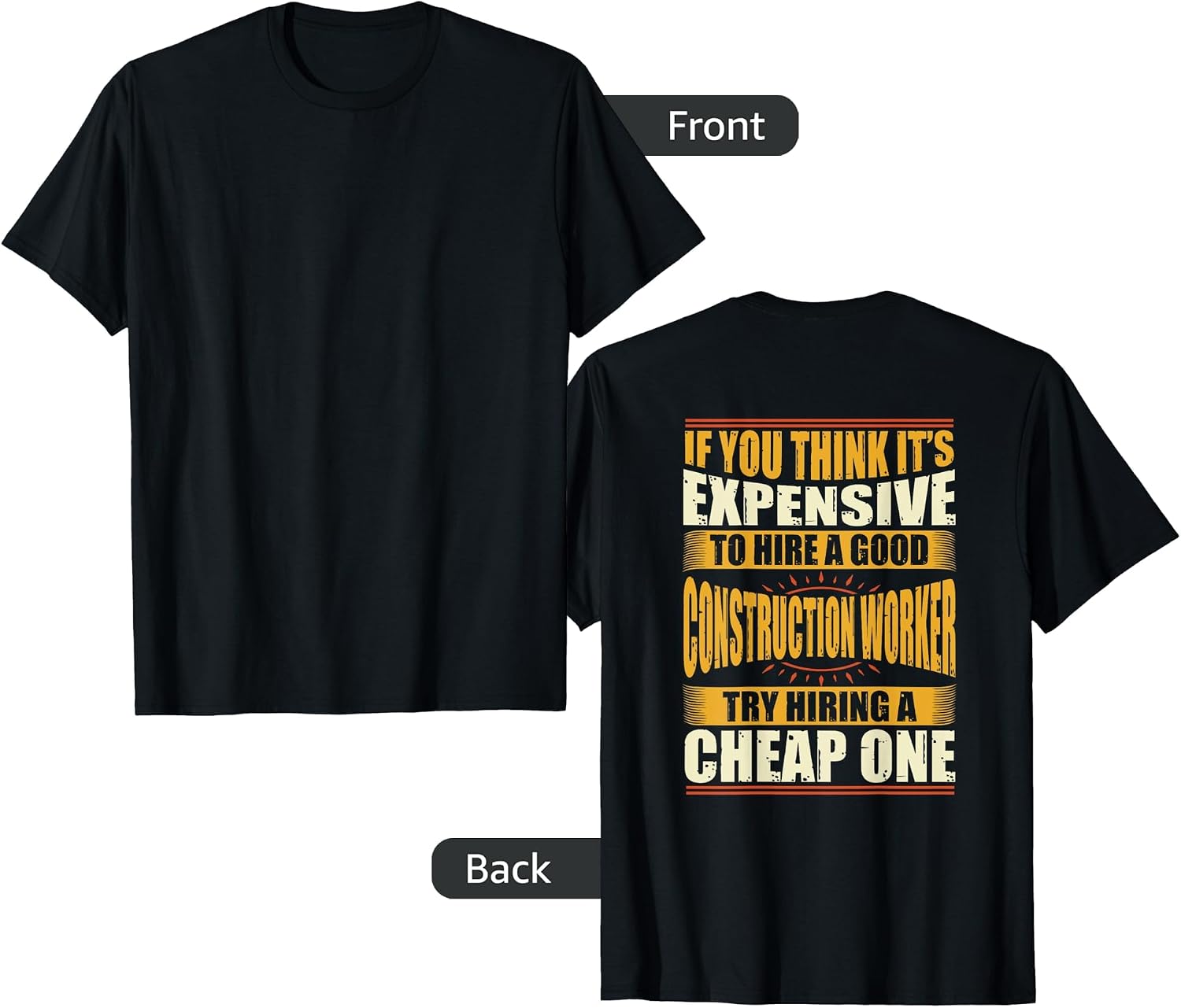 Mens Womens Funny Construction Worker Shirts Foreman TShirt