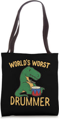 Worlds Worst Drummer Shirt T-rex Lover Musician