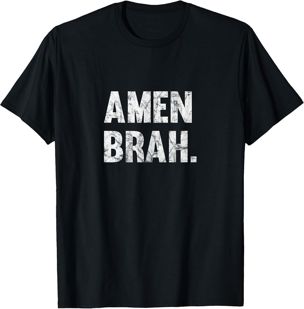 Amen Brah Surfer Hawaii Hawaiian T-Shirt