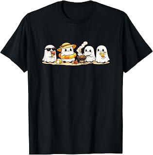 Happy Summerween Summer Funny Spooky Ghost Halloween Kids T-Shirt
