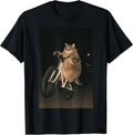 Cute Cat On Bike Animal Tees