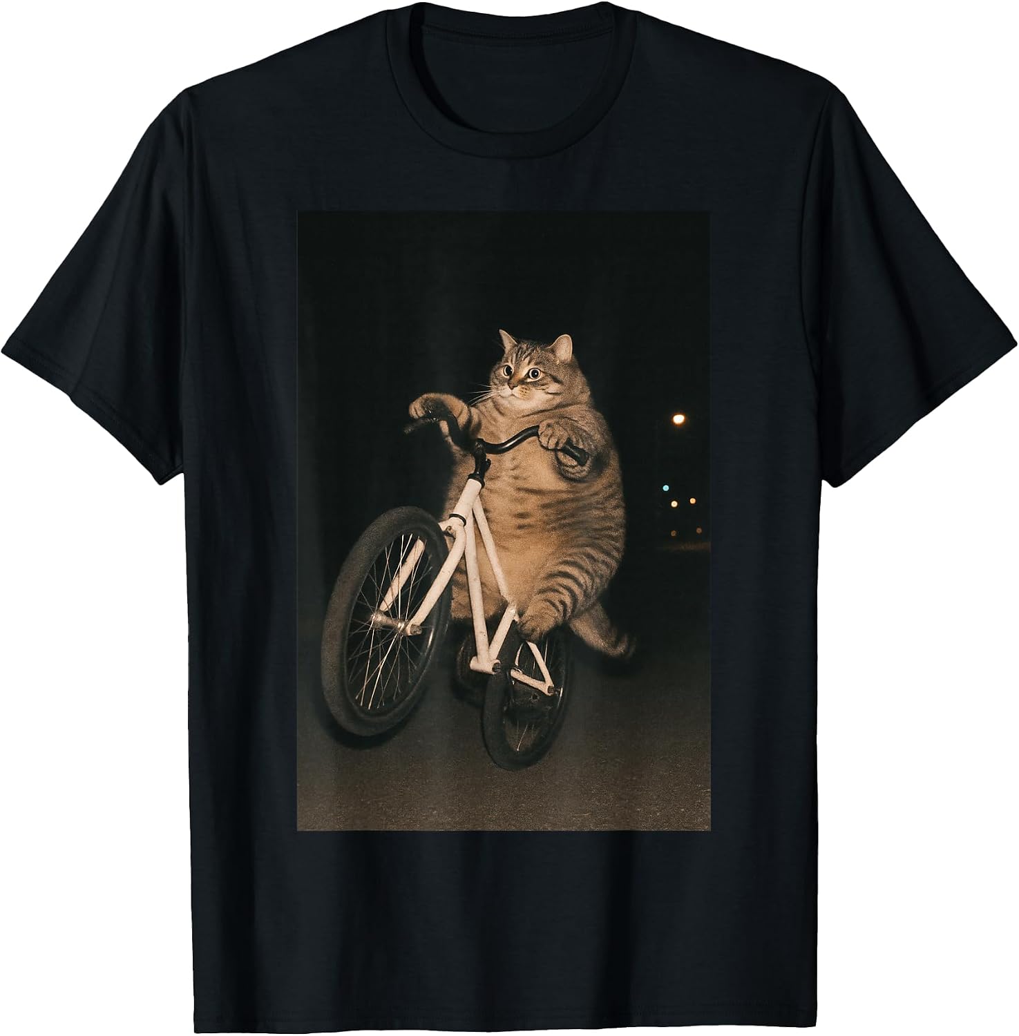 Cute Cat On Bike Animal Tees