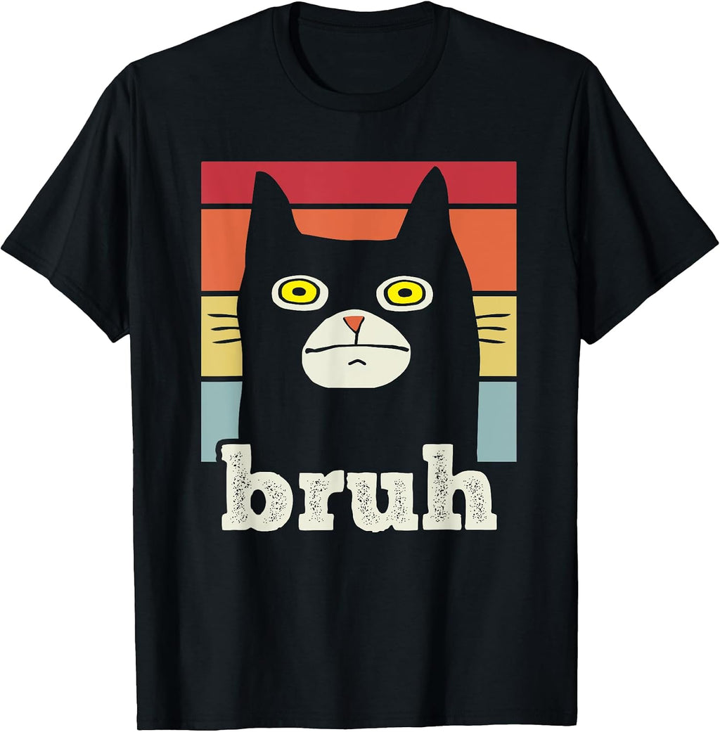 Teen Shirt for Brother Bruh Funny Meme Cat