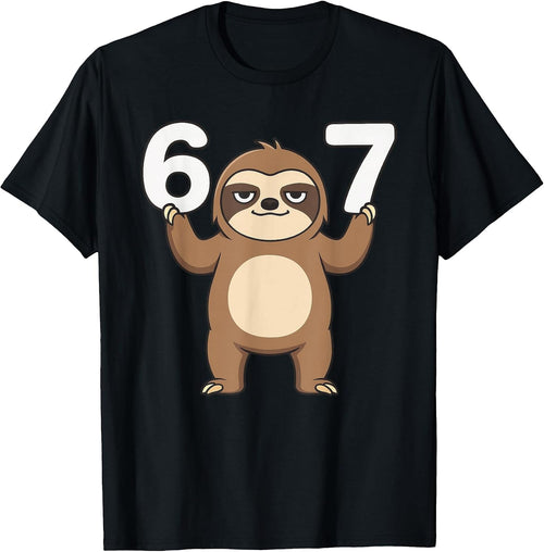 67 Six Seven Meme Funny Sloth Apparel