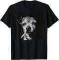 Dog Chihuahua Face Smoking Funny Meme Cigarette Men Women T-Shirt