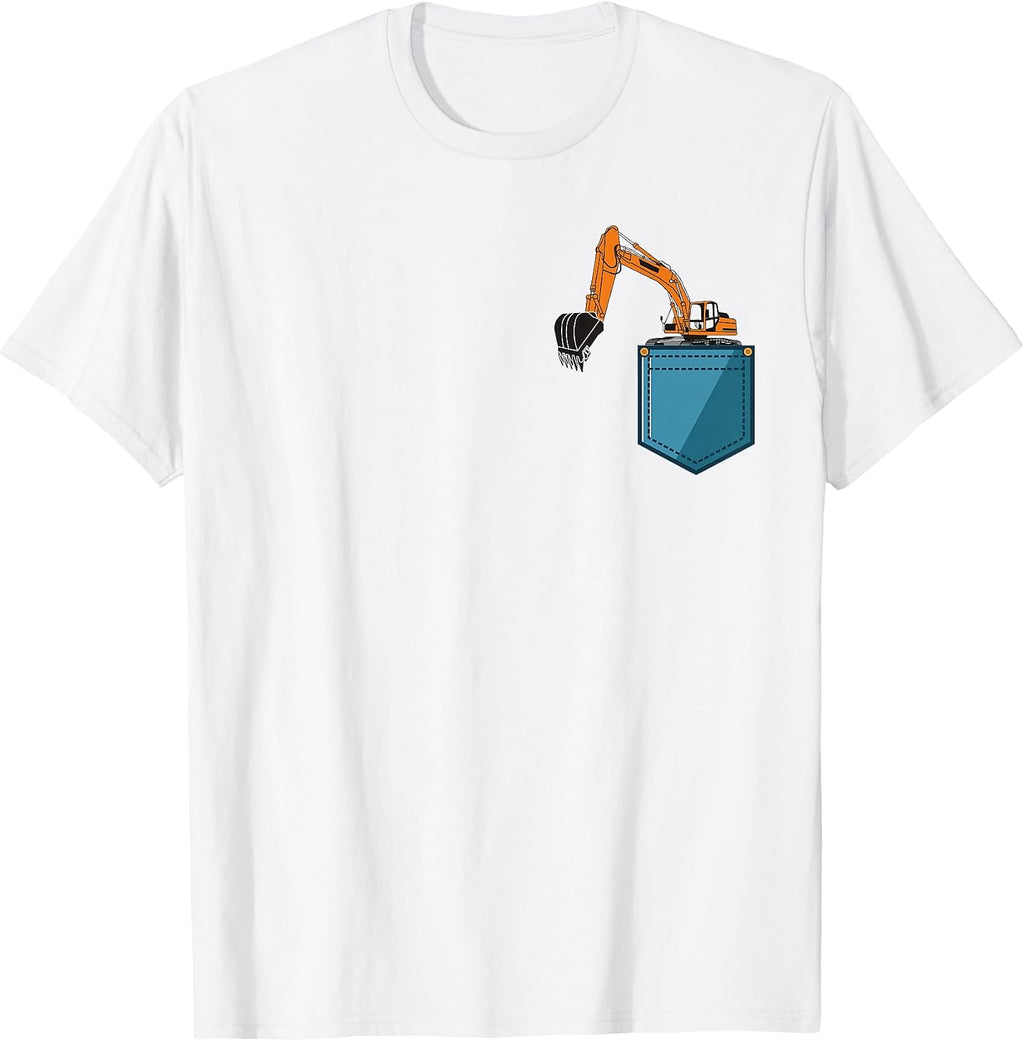 Construction Excavator Shirt for Boys Girls Men and Women T-Shirt