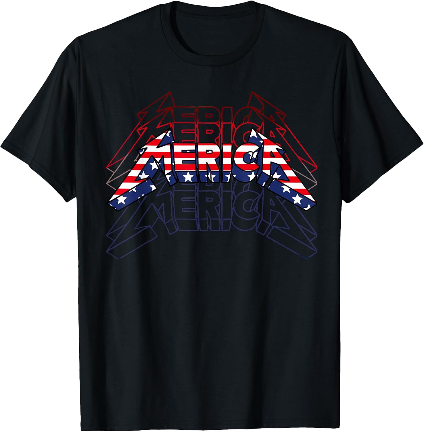 Merica Rock Sign 4th of July Vintage Shirt Shop