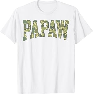 Papaw Camo Camouflage Father's Day Grandfather T-Shirt