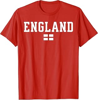 England English Flag White Red T-Shirt