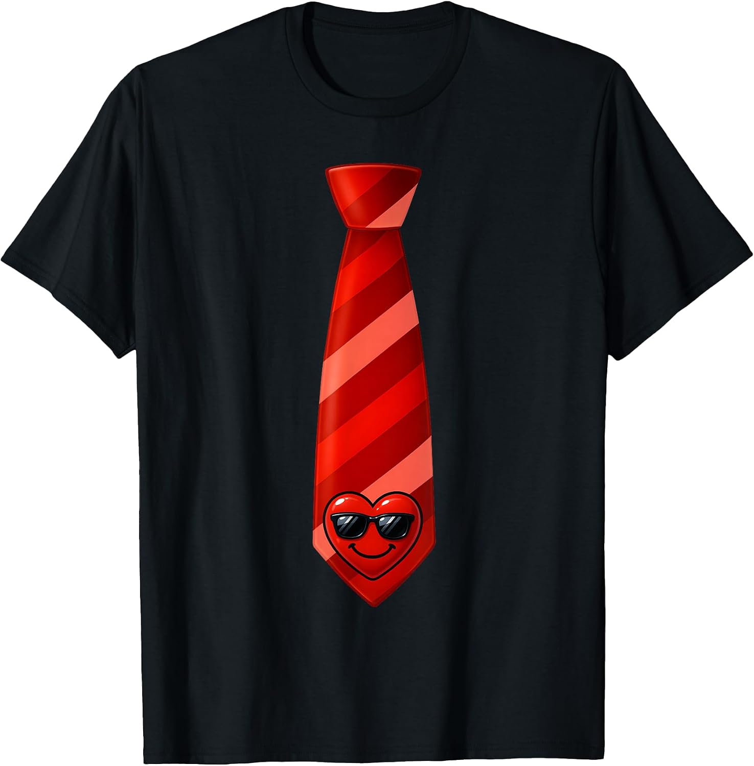 Funny Heart Necktie Valentine Shirts Kids Boy