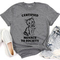 Funny Cat Shirt, Menace To Society, Funny Graphic Tee