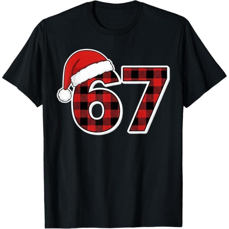 67 Meme Funny Christmas Plaid Slang T-Shirt Hoodie, Sweatshirt | HypeDripTees.com