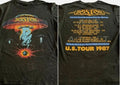 Vintage 1987 Boston Rock Band Tour Concert T-Shirt | Rare Retro Tee