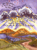 St Peter Damian Catholic Prayer Art; Prayer for Conversions; Personalized Confirmation Gift; Mountain Sunset; Notecards; Prayercard Holycard