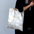 KOI FISH Embossed Tote Bag | Art Inspired Satin Jacquard Shoulder Bag