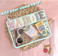 Back to School Supplies Bag Pencil Pouch Crayon Personalized School Snack Bag Crayon Marker Bag Summer Beach Swim Bikini Pool SPF Sun Tan