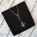 Mardi Gras Drop Necklace Machine Embroidery Design, fleur de lis applique design, embroidery design, machine embroidery applique design